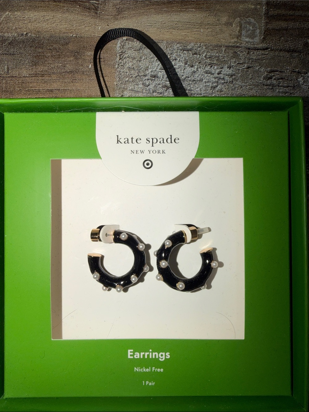 Kate spade for target black hoops new